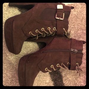 G by Guess suede brown booties